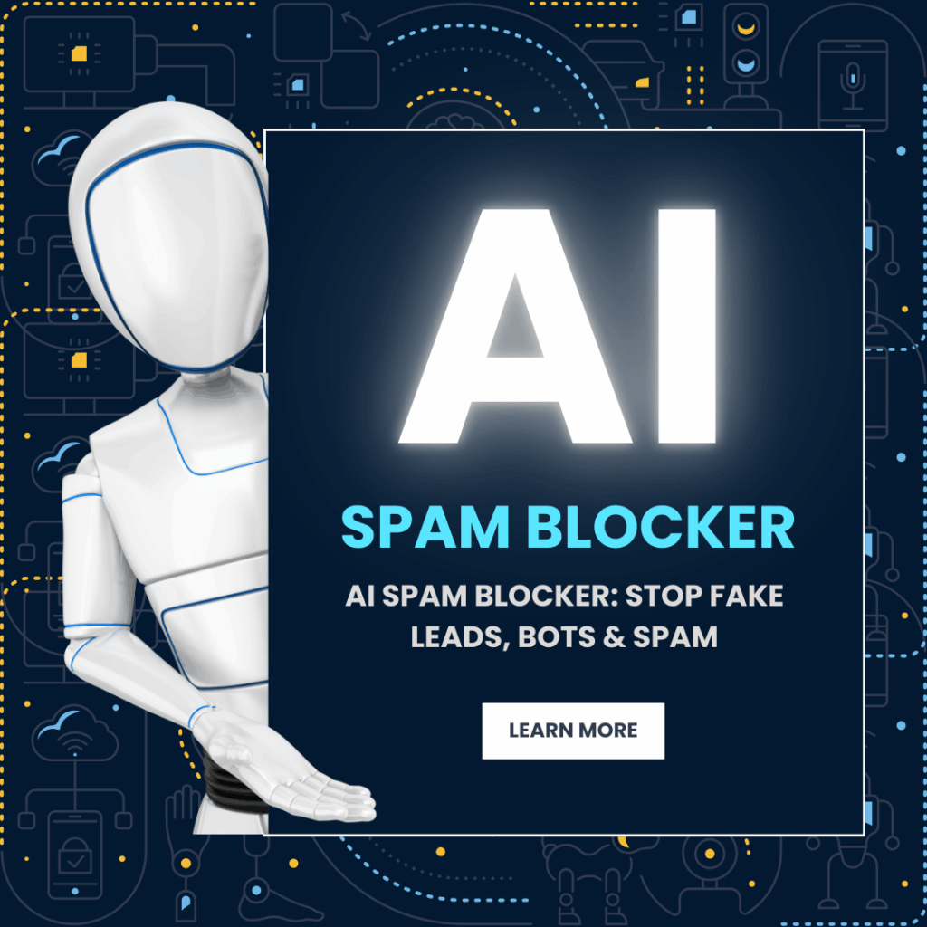 AI spam blocker filtering fake leads