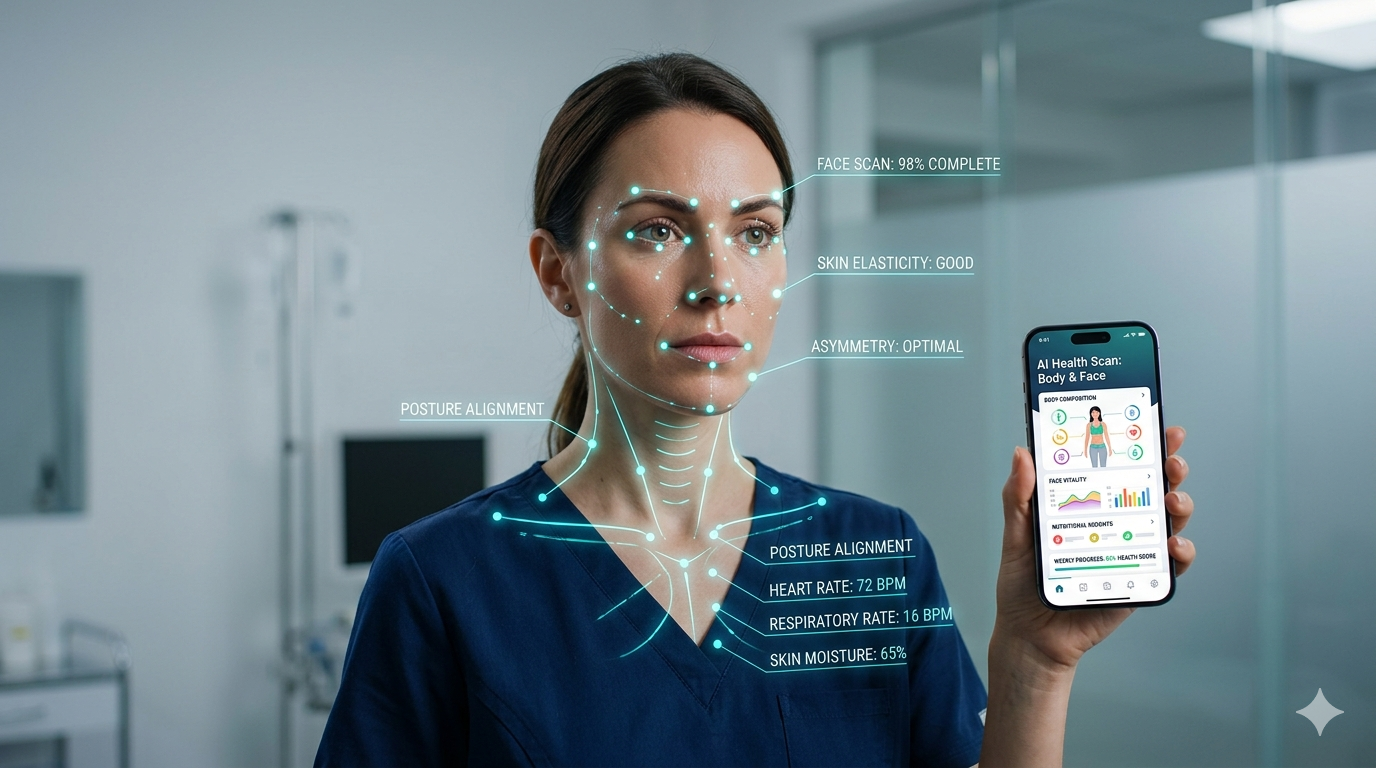 AI body and face health scan